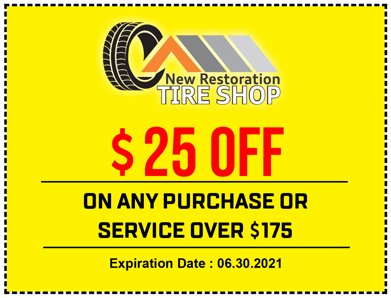 Coupons New Restoration Tire Shop